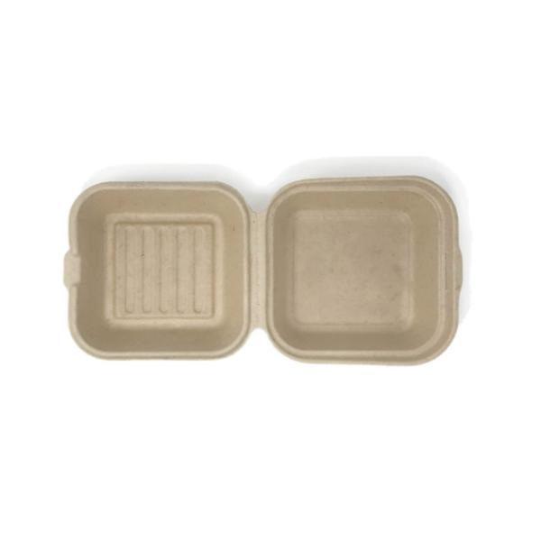 6x6 Inch Hamburger Biodegradable Takeout Containers