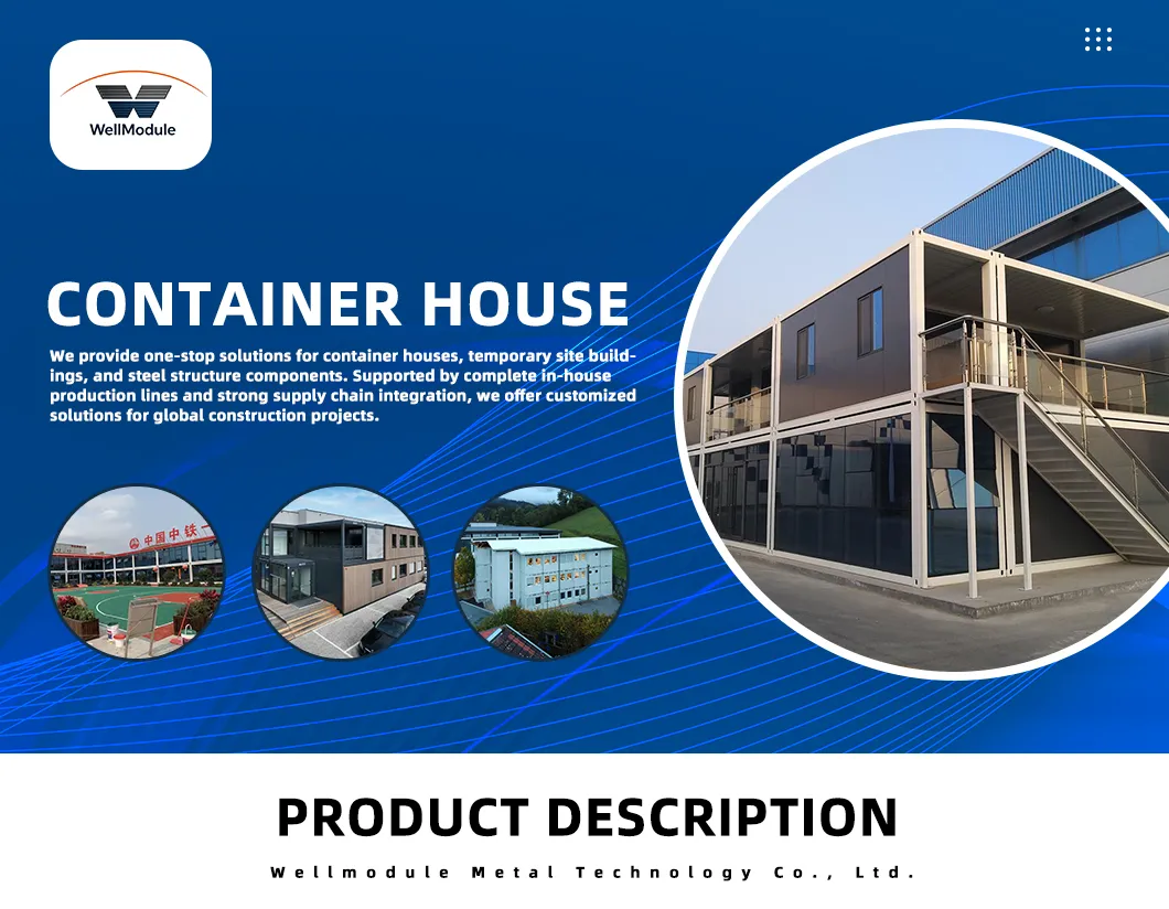 Prefabricated Container Dormitory House for Worker Accommodation, Construction Camp and Temporary Living Facilities