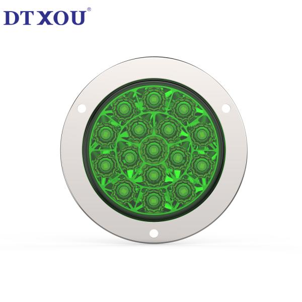 12 V Round Led Tail/rear Position Stop Reverse Dynamic Static Dc 10-30v Trailer Lamp Lights