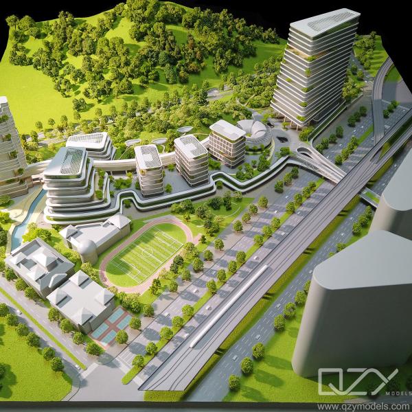 Physical Architectural Maquette Park Scale Models HSA 1/300