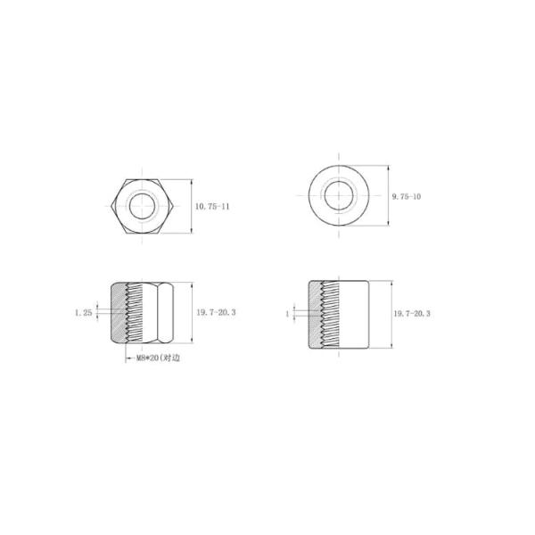 Stainless Steel Long Threaded Hex Coupling Nut DIN 6334 M10 M12 M14