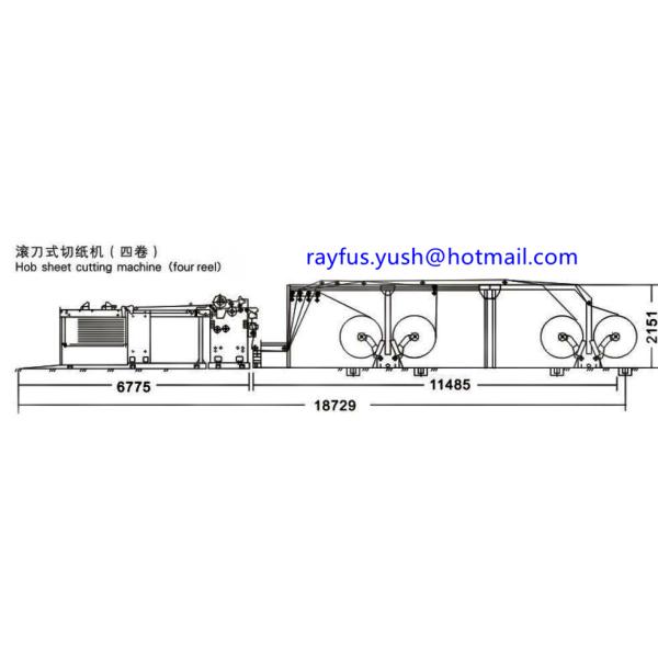 Automatic High Speed Rotary Paper Sheeter Stacker Four Roll Edge Align Cutting