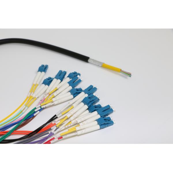 LC UPC APC Bundle optical Fiber Pigtail , Yellow / Orange Single Mode Pigtail