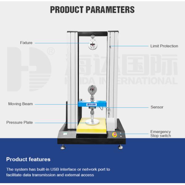 Precision Furniture Testing Machines Computer Control Foams Hardness Test Machine HD-F750