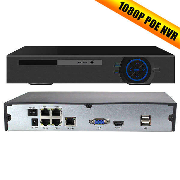 Used Customized 4CH 2MP Wired IP Surveillance Security Camera Cctv System PoE NVR Kit 1080P