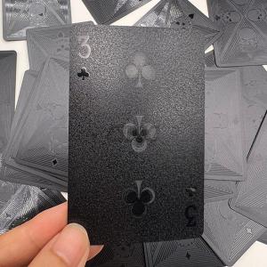 CMYK Custom Printing Matte Black Playing Cards plastic poker playing cards 70x120mm