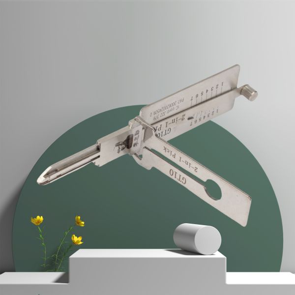 Lishi Tool GT10 Model 2-in-1 Functionality Metal Material Lock Pick Tool for Locksmith and Civil Use