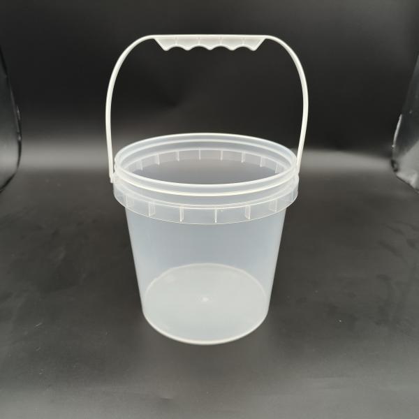 Compression Resistance Transparent Plastic Bucket Clear Plastic Beach Bucket With Plastic Handle