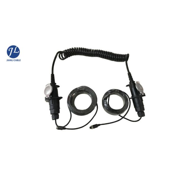 Spiral Coiled Trailer Reversing Camera Extension Cable Kits For RV Camera Systems