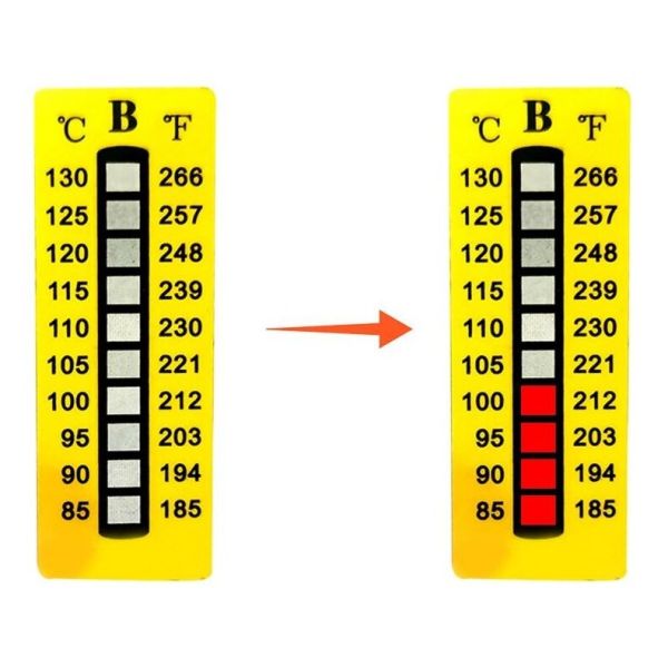 Adhesive Sticker Colour Changing Temperature Indicator Stickers 45℃ 113℉