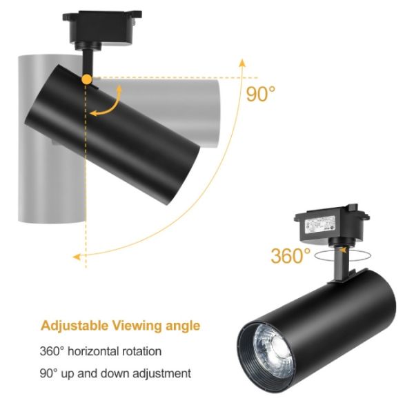 Kitchen COB LED Track Spotlight Black Modern Ceiling Track Lights