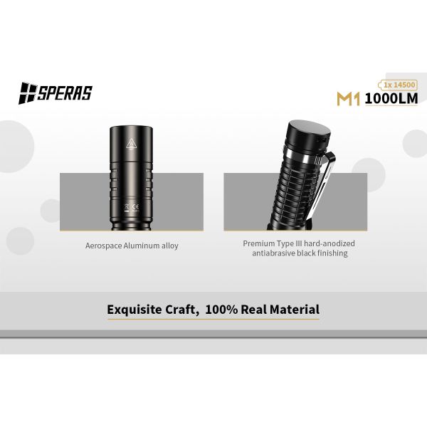 14500 Battery EDC LED Flashlight