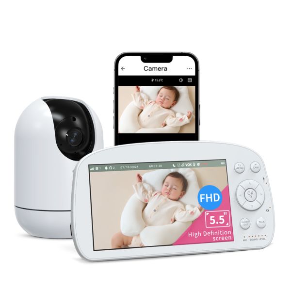 Tuya Smart 1080P Baby Monitor with 5.5inch Screen and 5000mAh Battery