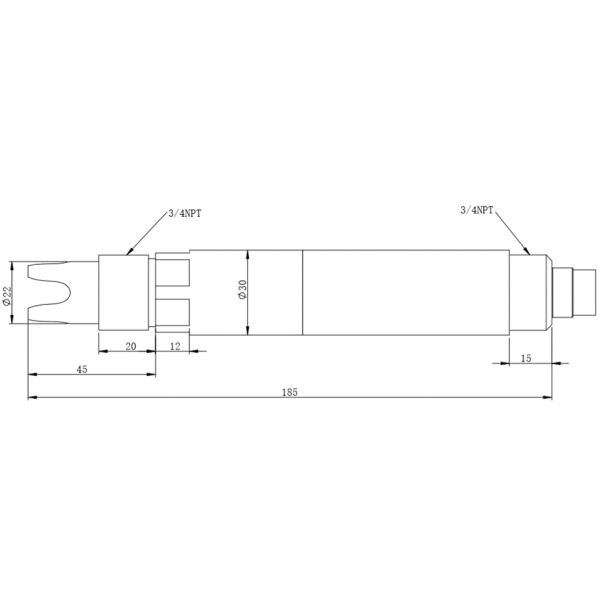 KWS-3100 In-Line Chloride Ion Sensor POM Casing Material for Streamlined Wastewater Treatment
