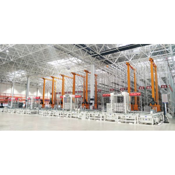 Single Deep pallet Stacker Crane ASRS, Floor Supported SRM(Storage Retrieval Machine), Automatic Storage And Retrieval System,Automation Logistics