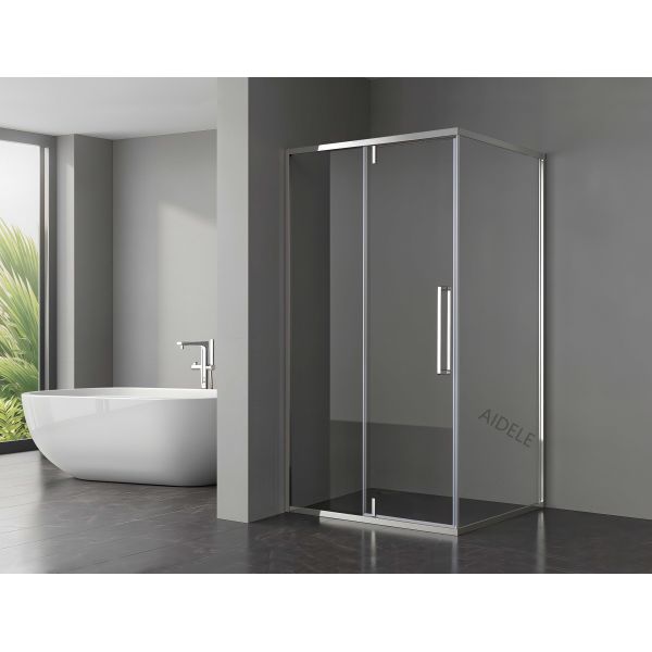 Tempered Glass Shower Enclosure Corner Installation Space Saving Design Suitable For Small Bathrooms Commercial Projects