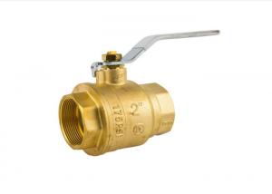 China Two Pieces Female Thread Gas Brass Ball Valve With Stainless Steel Long Handle on sale