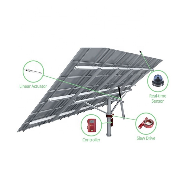 10kw Two Axis Solar Tracker 2 Axis Solar Panel Tracking Kit