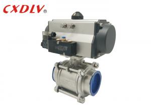 Quality Rotary Actuated Industrial Pneumatic Valves 1000WOG Stainless Steel Ball Valve for sale