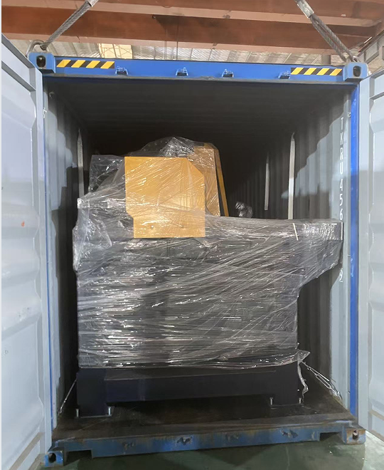 Packaged machinery ready for shipping