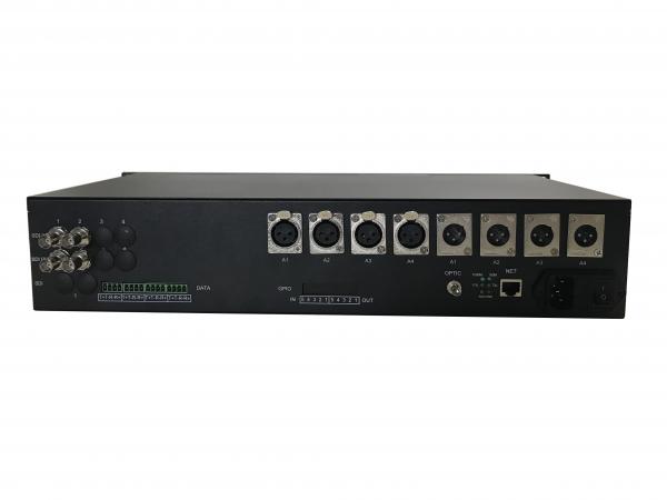 Buy 6 channels 3G-SDI  Fiber Optic Extender with external balance audio and datat with Ethernet at wholesale prices