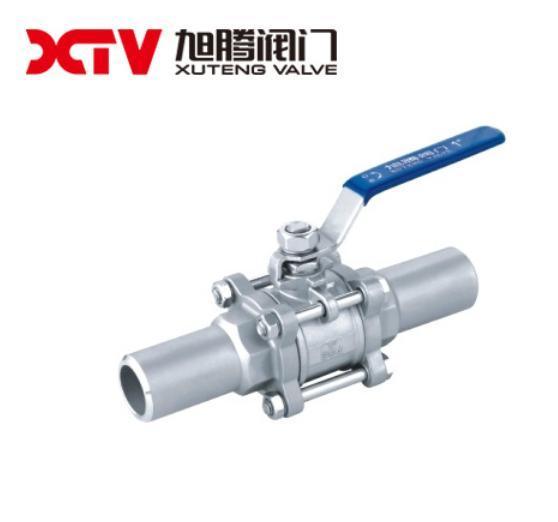 Welding Connection Form 3-PCS Floating Ball Valve Q61F Structure