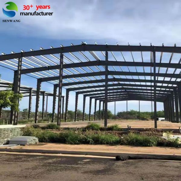 Steel structure warehouse exterior view
