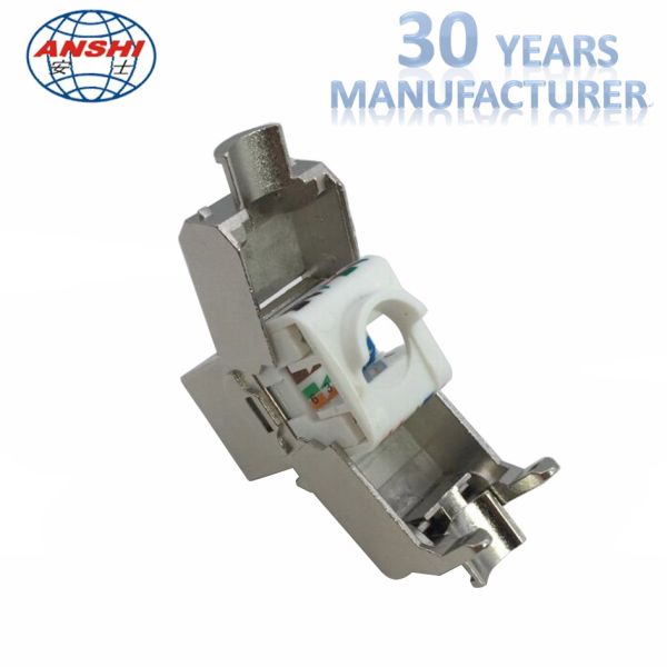 Cat5e CAT6 CAT6A CAT7 RJ45 Toolless Shielded STP Keystone Jack