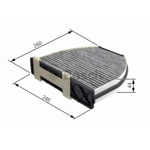 2128300318 Auto Car Cabin Filter 246mm Width