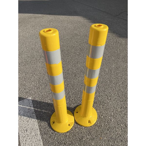 Yellow 75cm PU Flexible Traffic Delineator Post – Full Container Export to South America (Colombia & Ecuador) Delineator Bollards