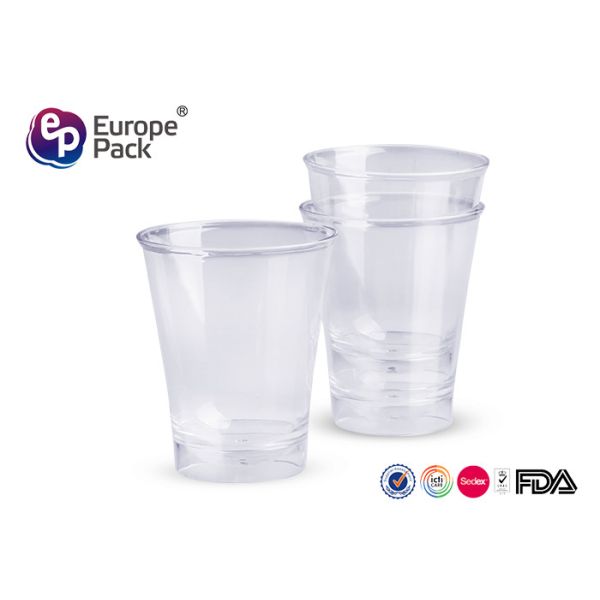 300ml PS Round Shape Disposable Plastic Dessert Cup Pantone Color