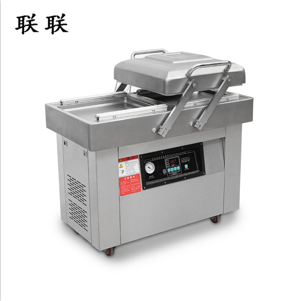 Double Chambers Vacuum Packing Machine for Soybean/Meat/Fish/Pork/Bee/Rice 140 KG Capacity