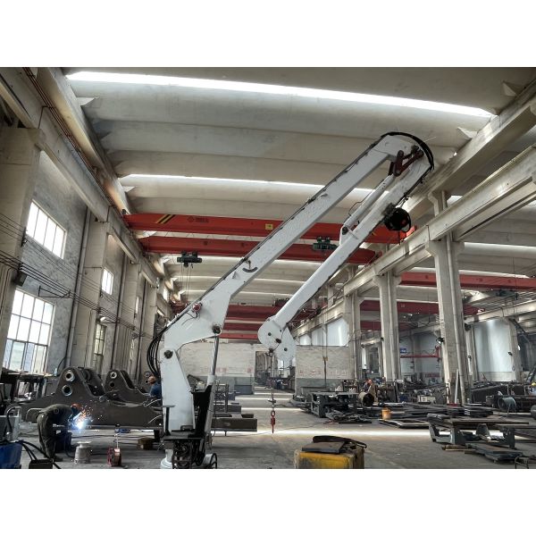 Abs Certificate 0.99t Knuckle Boom Marine Deck Crane