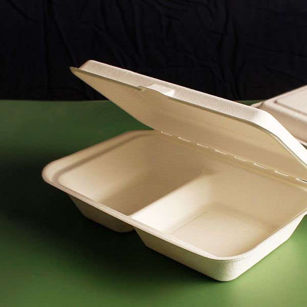 Customized Sugarcane Bagasse Pulp Clamshell for Your Business Needs