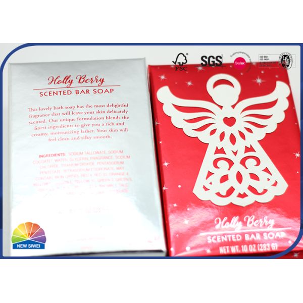 Silver Paper Cardboard Box Present Packaging Customized UV Print