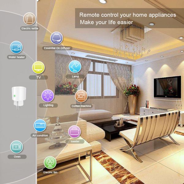 New Arrival Tuya Remote Control Voice Timing Amazon Wifi Outlet Eu Smart Plug