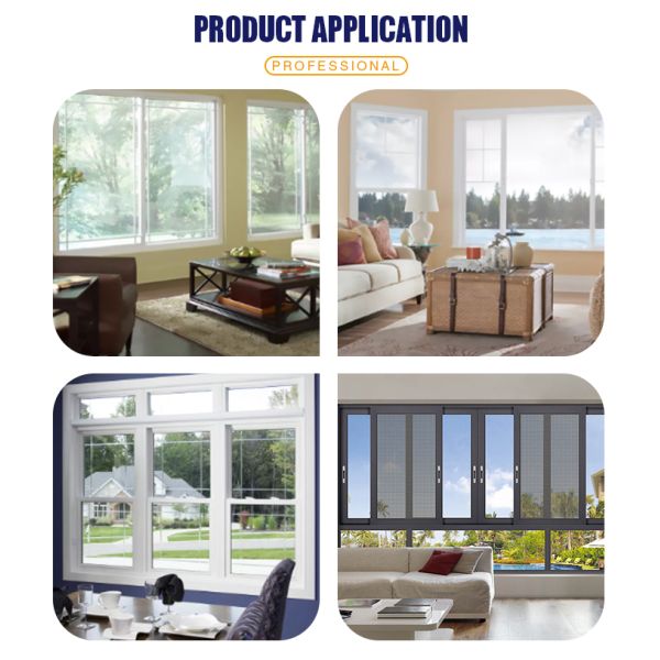Customized Size Vertical Sliding Window with Horizontal Opening Pattern and Mosquito Net