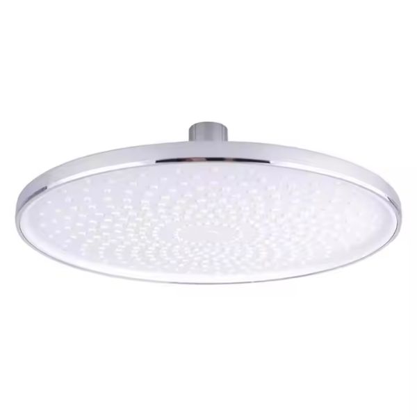 Close-up of shower head spray pattern