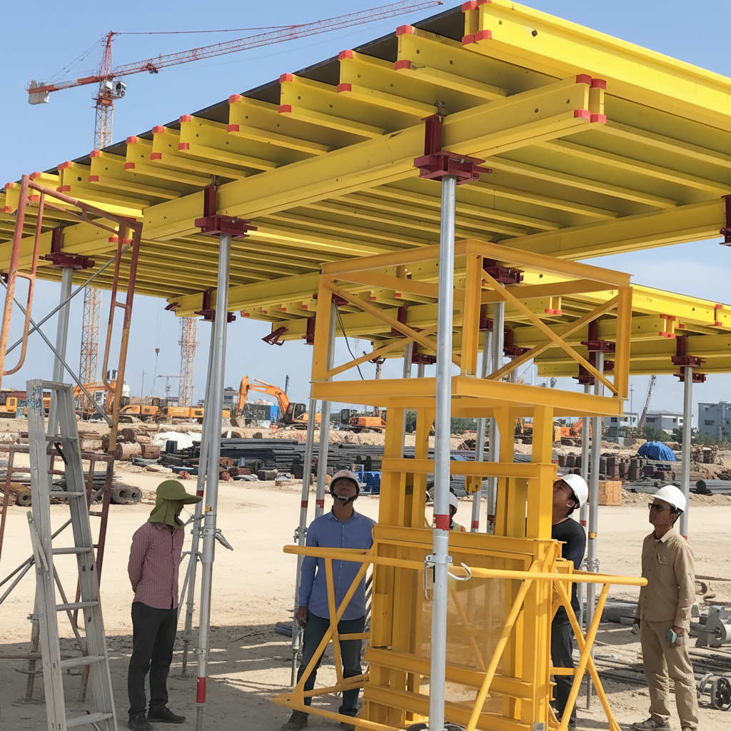 H20 Timber Beam formwork system in use