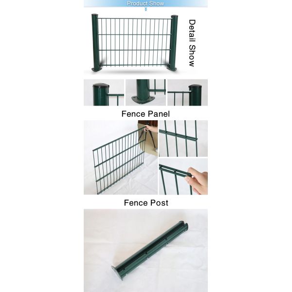 1.8mx2.5m Double Wire Fence With Powder Coated Surface Convenient Installation