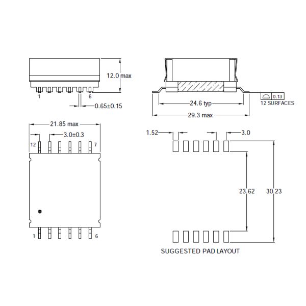 Electronic Component SMPS Flyback Transformer EFD-268SG Toroidal Coil Structure