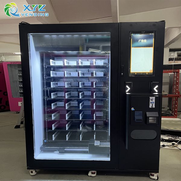 21.5 Inch Touch Screen Vending Machine With Microwave Oven Frozen Lunch Box Meal Automatic Hot Food Vending Machine