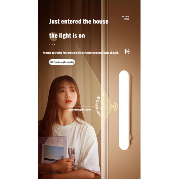 Wireless Human Body Induction Lamp 2700K Motion Sensor Night Light