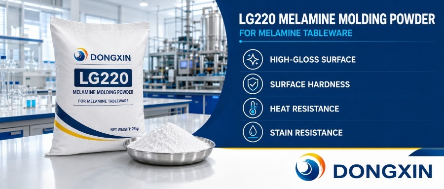 Melamine moulding compound production and application