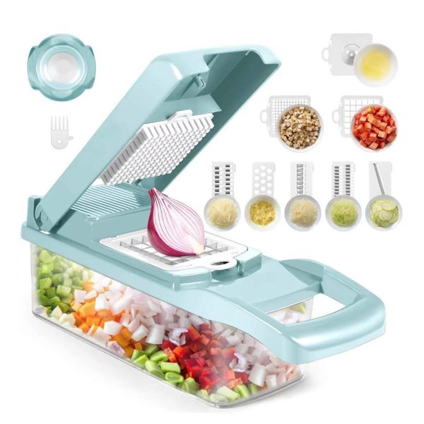 Custom Logo Handheld Vegetable Chopper Slicer Grater for Multifunctional Kitchen Prep