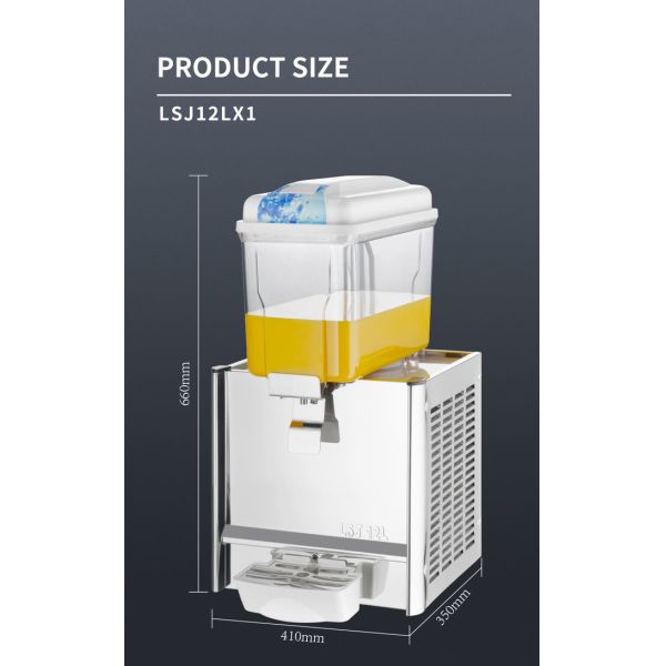 Refrigerated Double Beverage Drink Dispenser 300W 12l Multiple Juice Dispenser