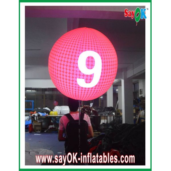 Customized Diameter 0.8m Inflatable Backpack Balloon Pink For Advertising