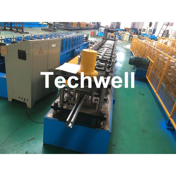 0-15m/min Cold Roll Forming Machine For Making Door Frame Guide , Shutter Door Slats Guide Rail