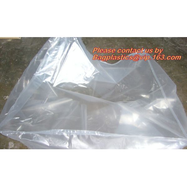 Plastic flat bottom vinyl cover /plastic poly pallet cover, Big square bottom poly pallet cover, huge clear plastic pall