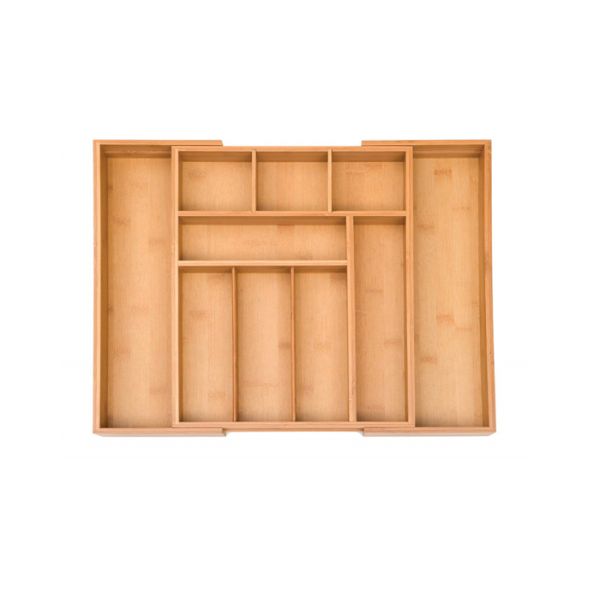Complex Expandable Natrual Bamboo Storage Drawer Organizer Set